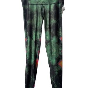 Teeki Forest Green and Magenta Leggings